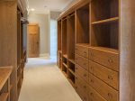 Walk in closet to the master bedroom.